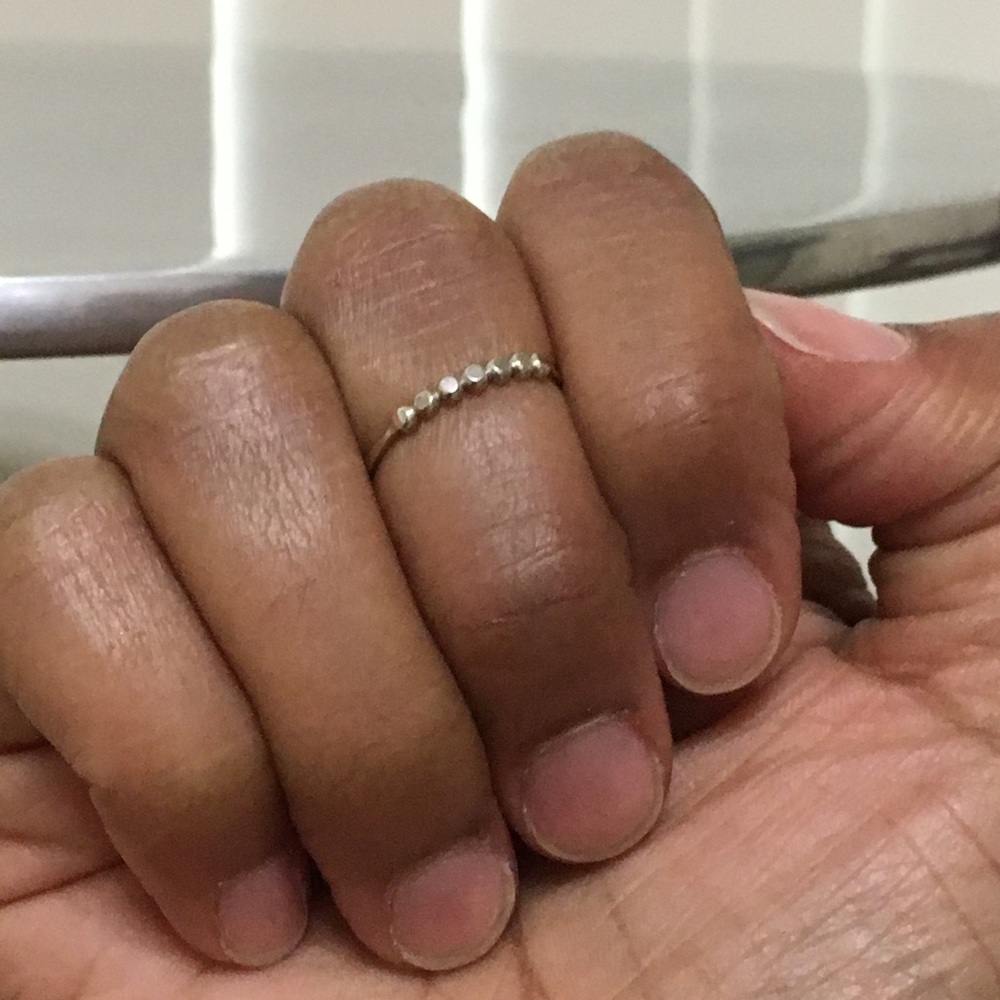 Flat Circle Hammered Silver Etsy Ring - Size 5 - Picture 4 of 7